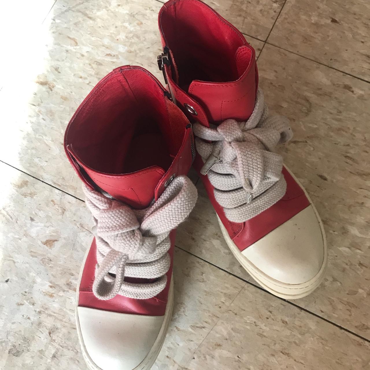 Rick Owens Men's Red Boots | Depop