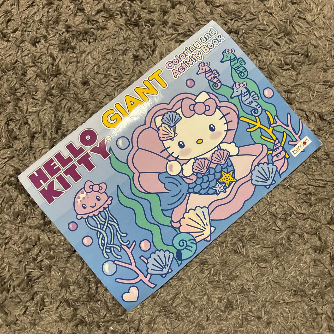 Hello Kitty giant coloring activity book Never used.... - Depop