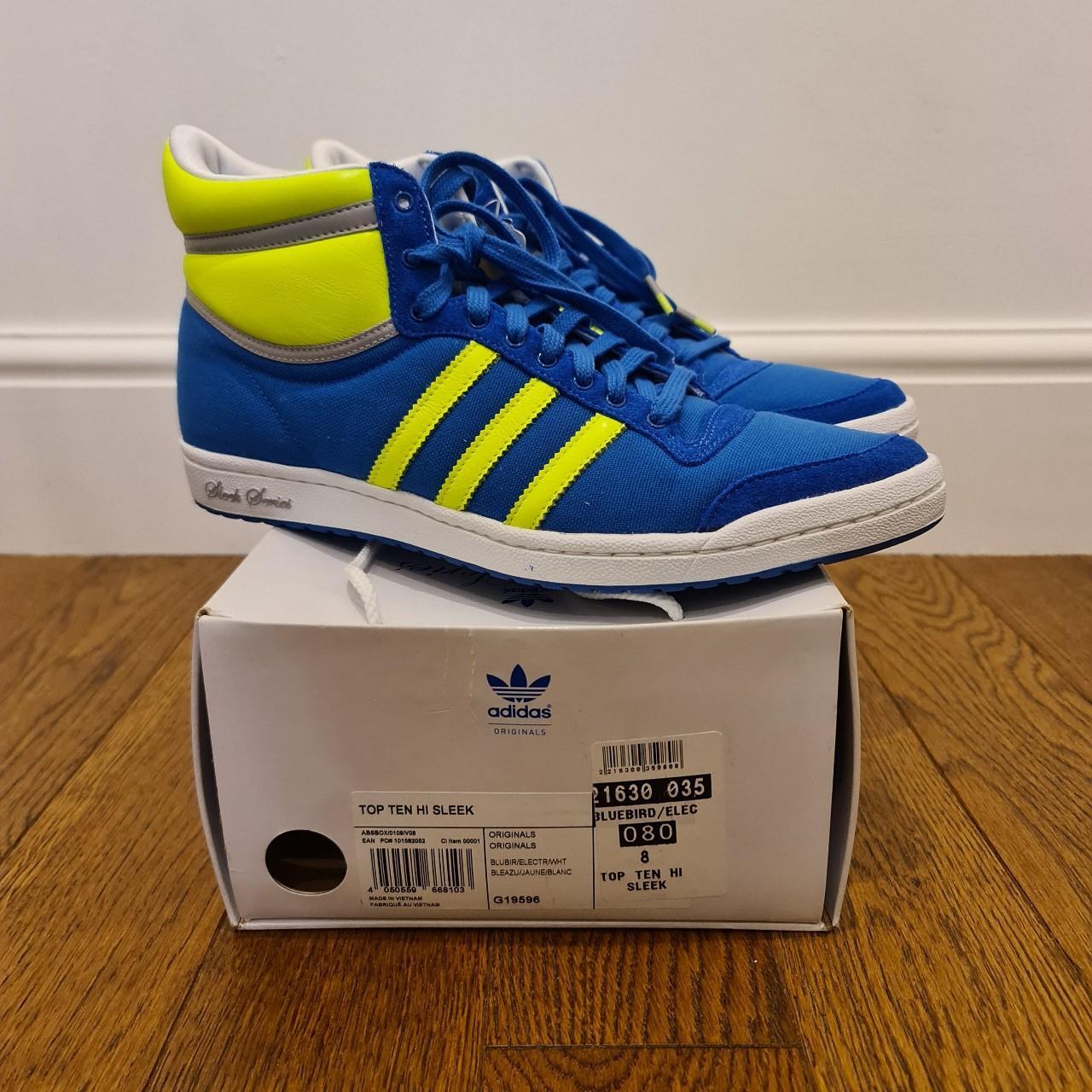 Adidas Sleek Top Ten Hi Blue Depop