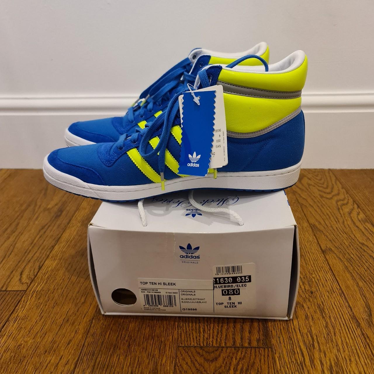Adidas Sleek Top Ten Hi Blue Depop