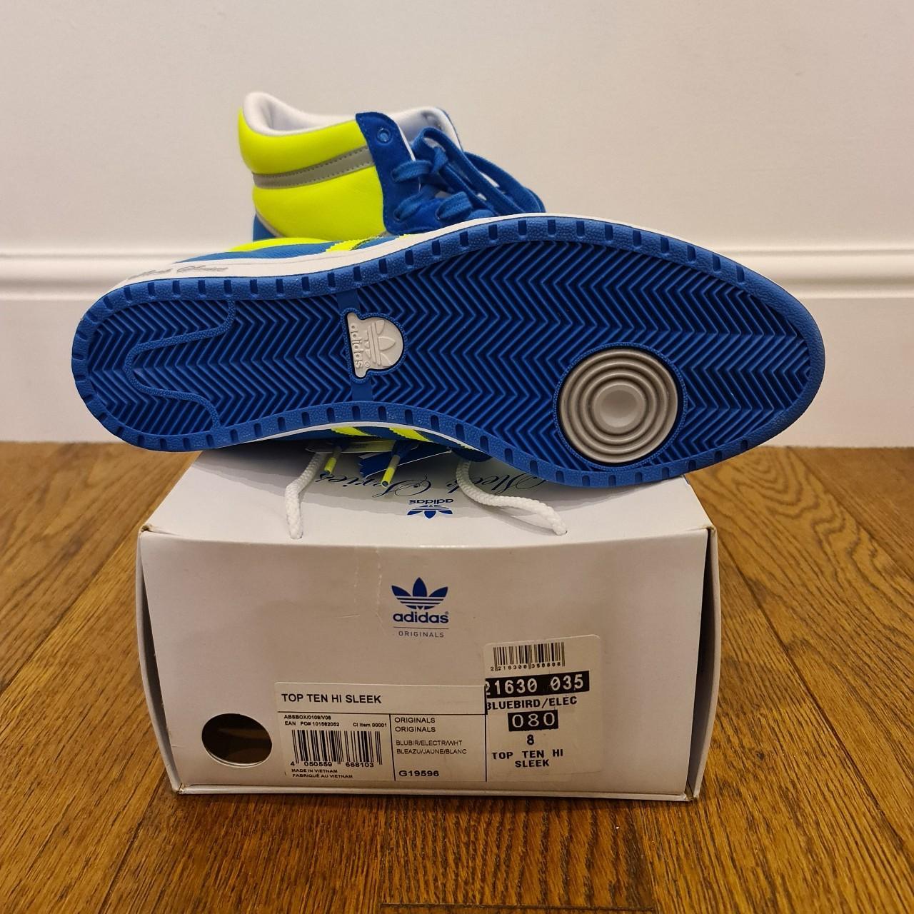Adidas Sleek Top Ten Hi Blue Depop