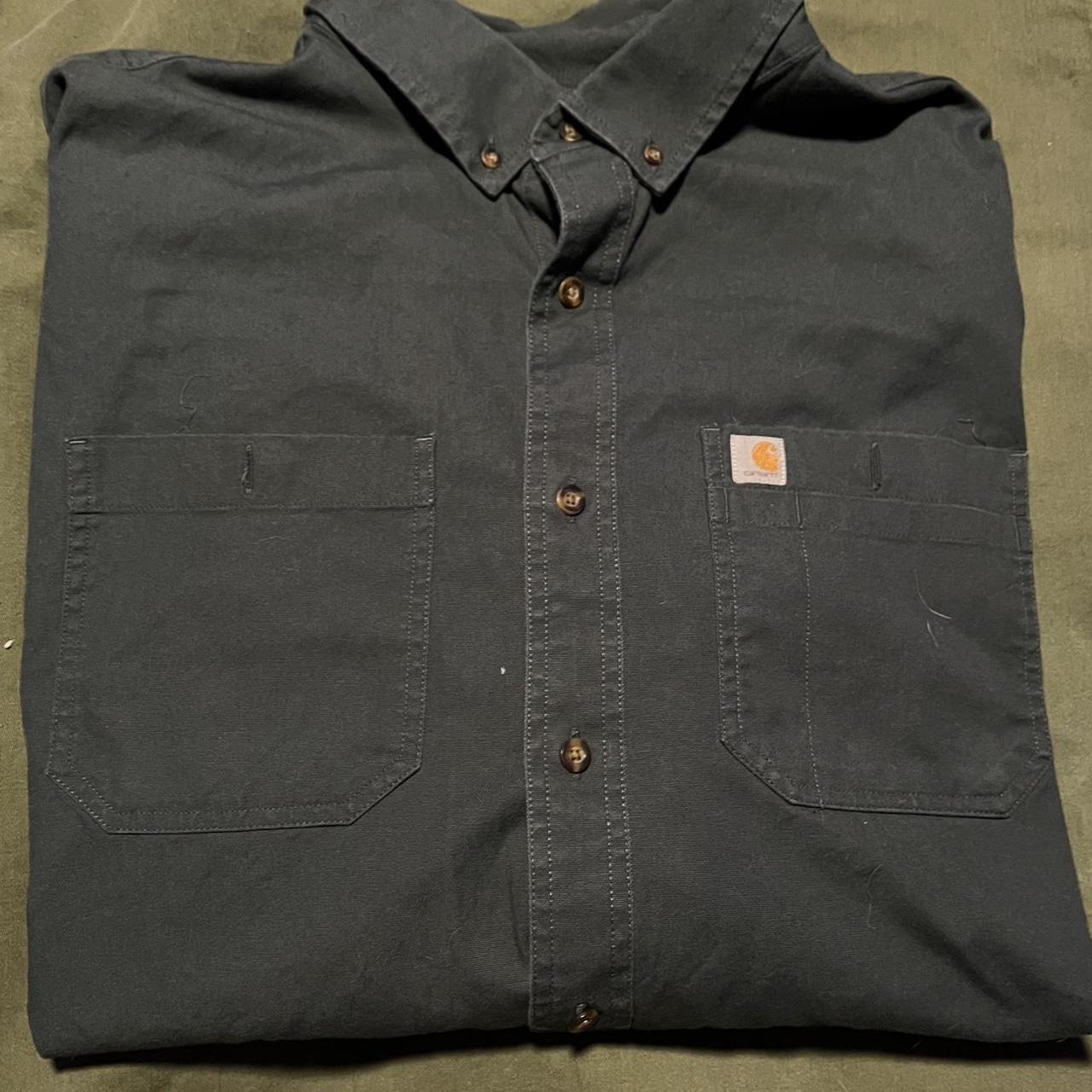 Vintage Y2K Carhartt Button Up Shirt Jacket... - Depop