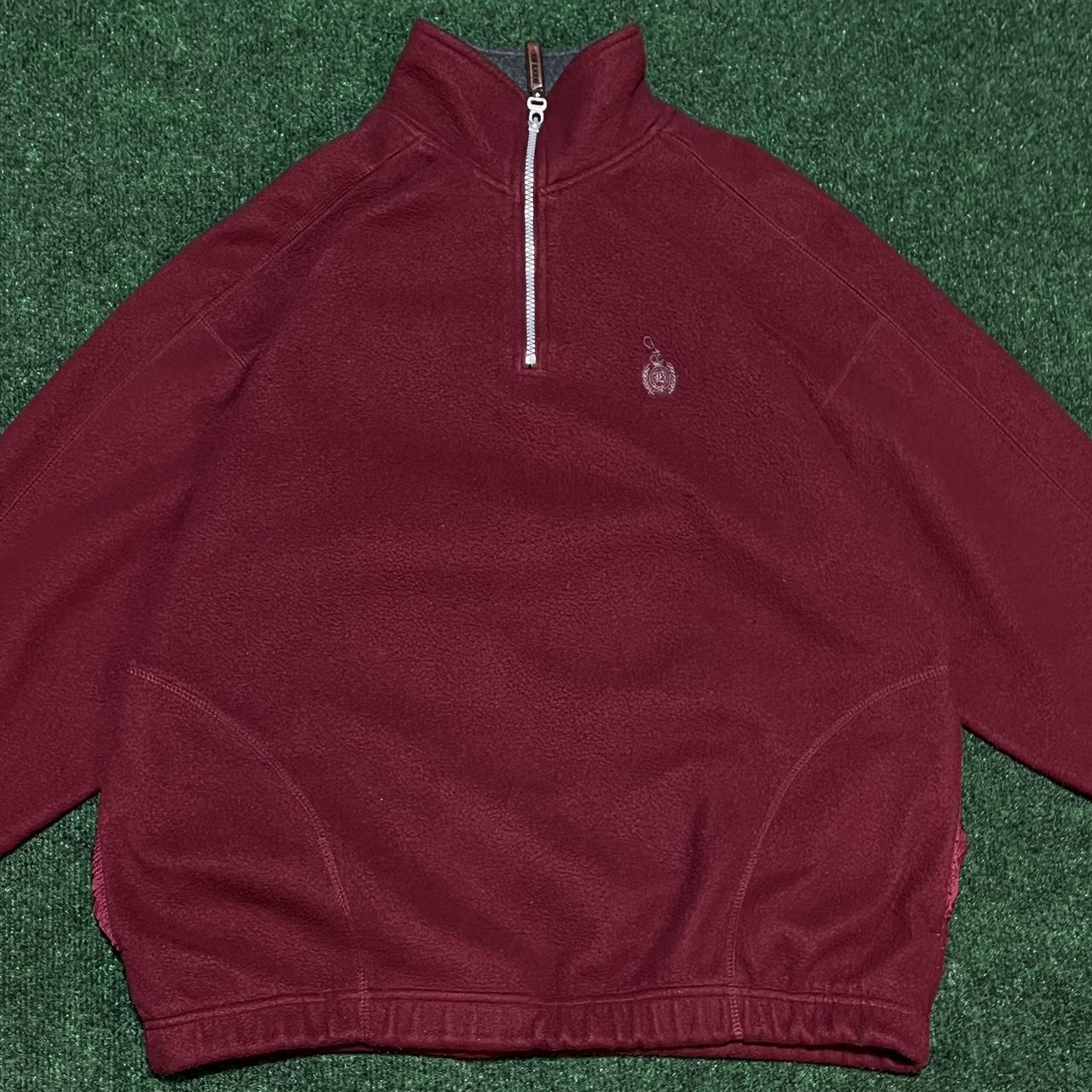 Vintage Y2K Burgandy Red Bugle Boy Quarter Zip... Depop