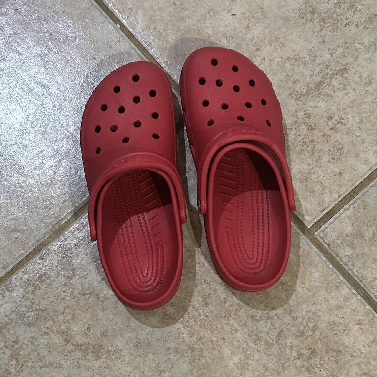 Crocs Men's Red Clogs Depop