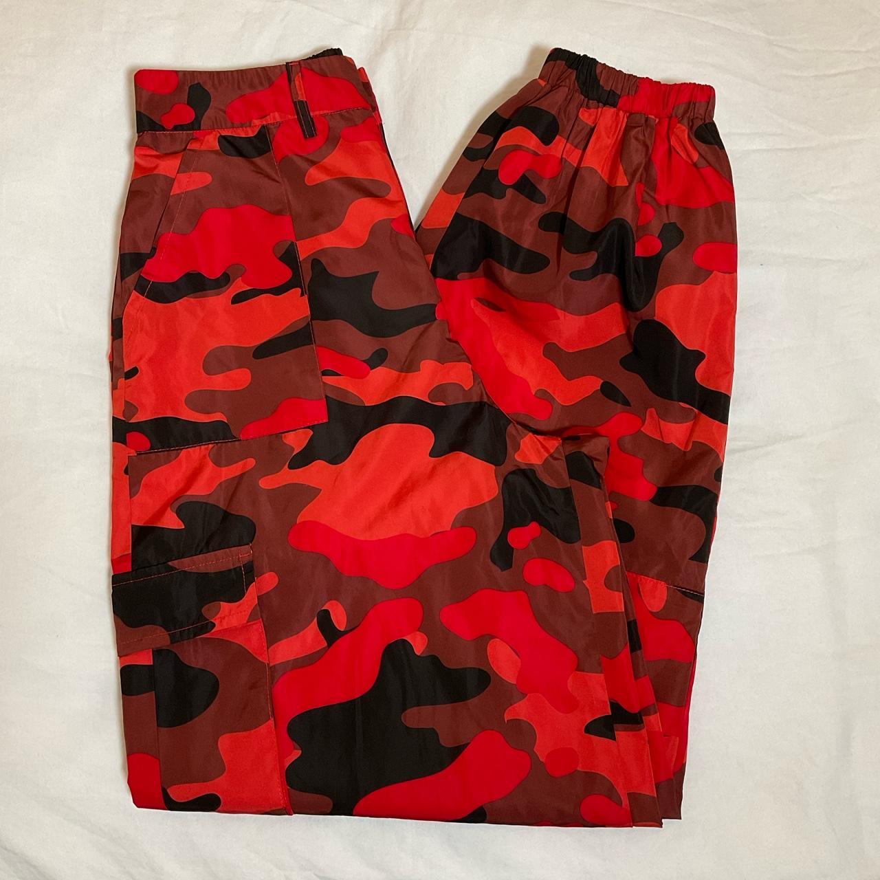 I.AM.GIA Women's Red and Burgundy Trousers | Depop