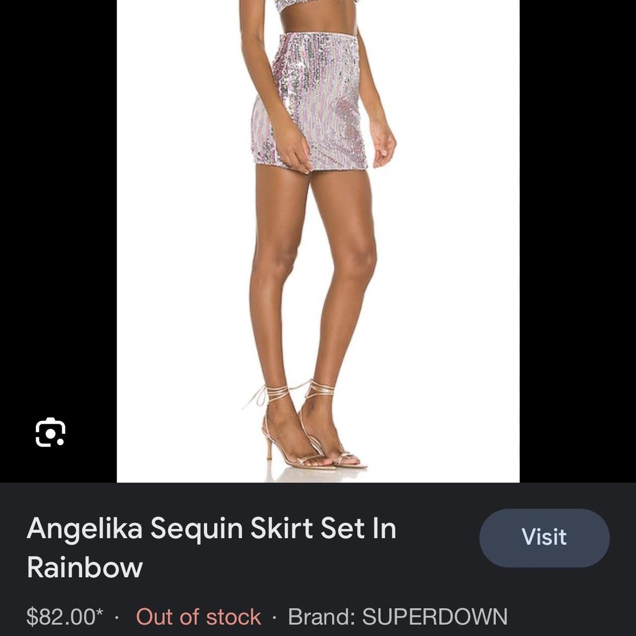 Superdown Angelika Sequin Skirt Set