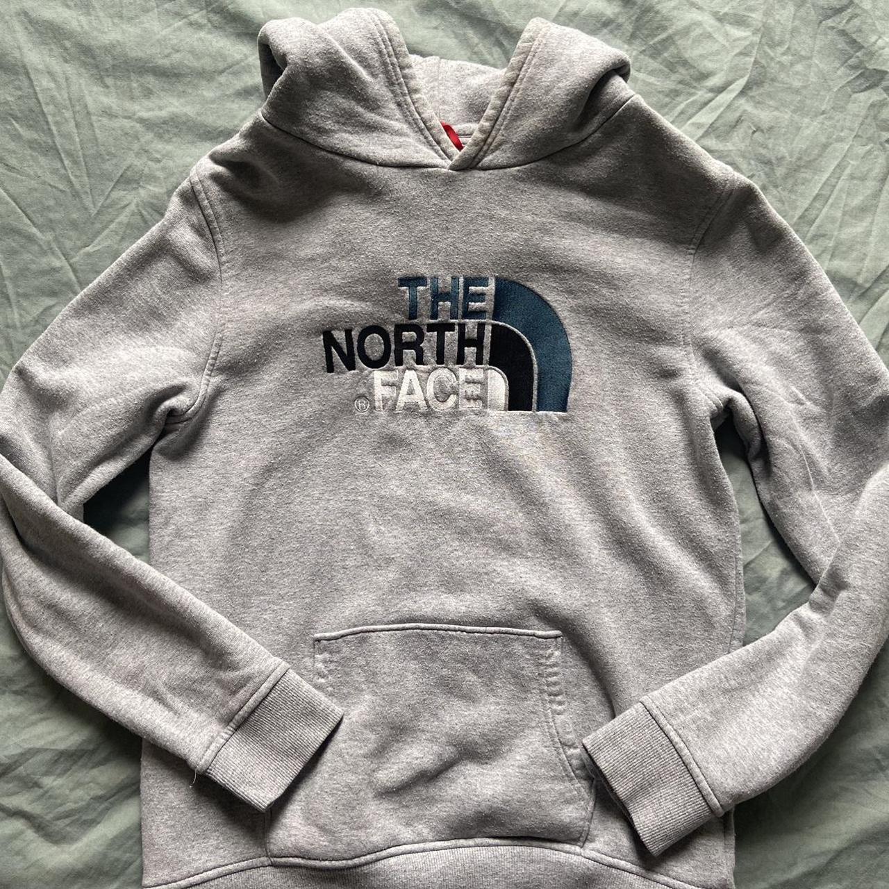 The North Face Women's Grey Hoodie | Depop