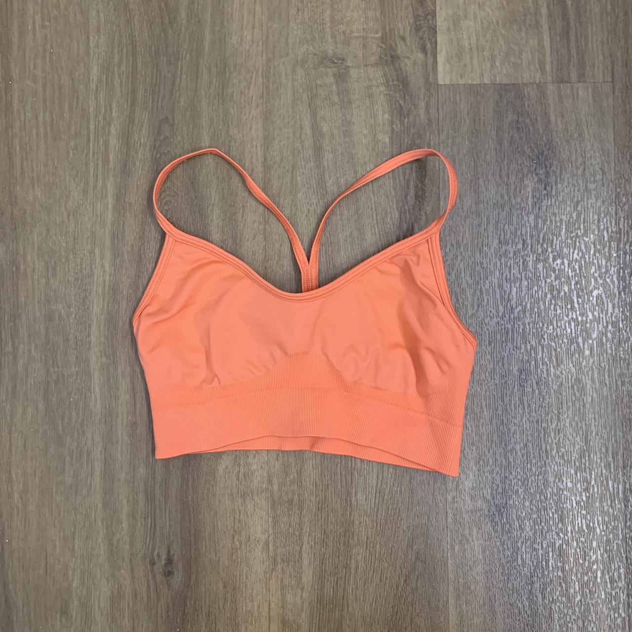 Gymshark Women's Orange Bra | Depop
