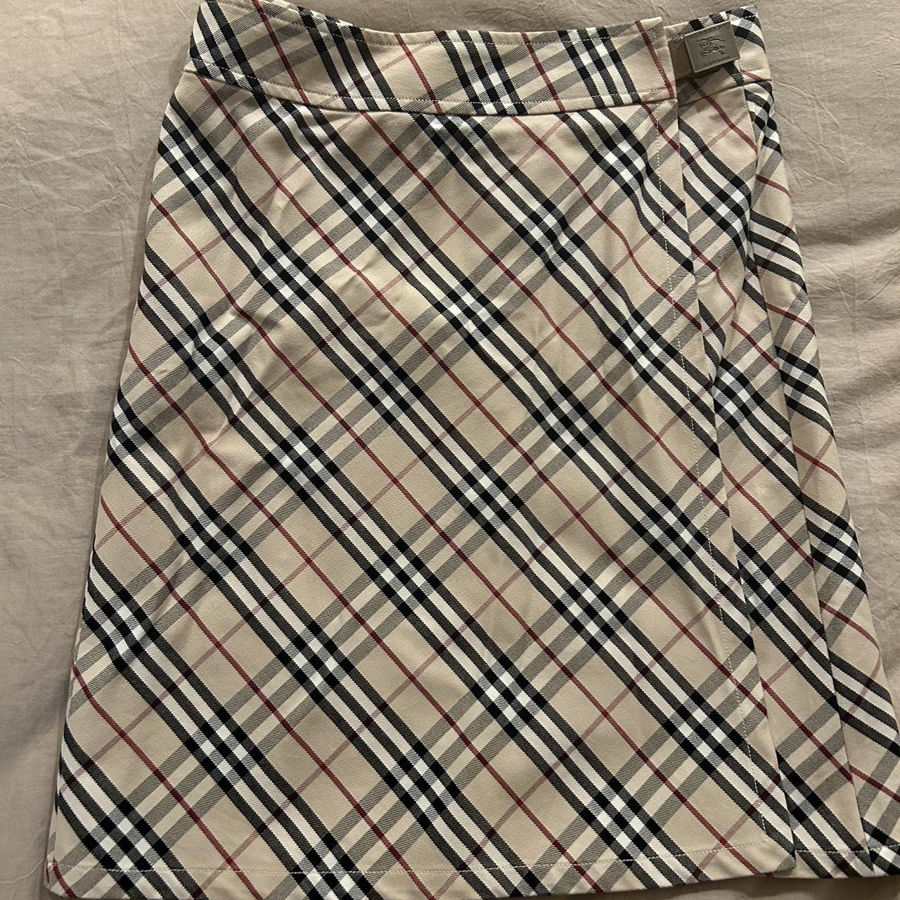 Vintage Burberry Wrap Skirt with Buckle size... Depop