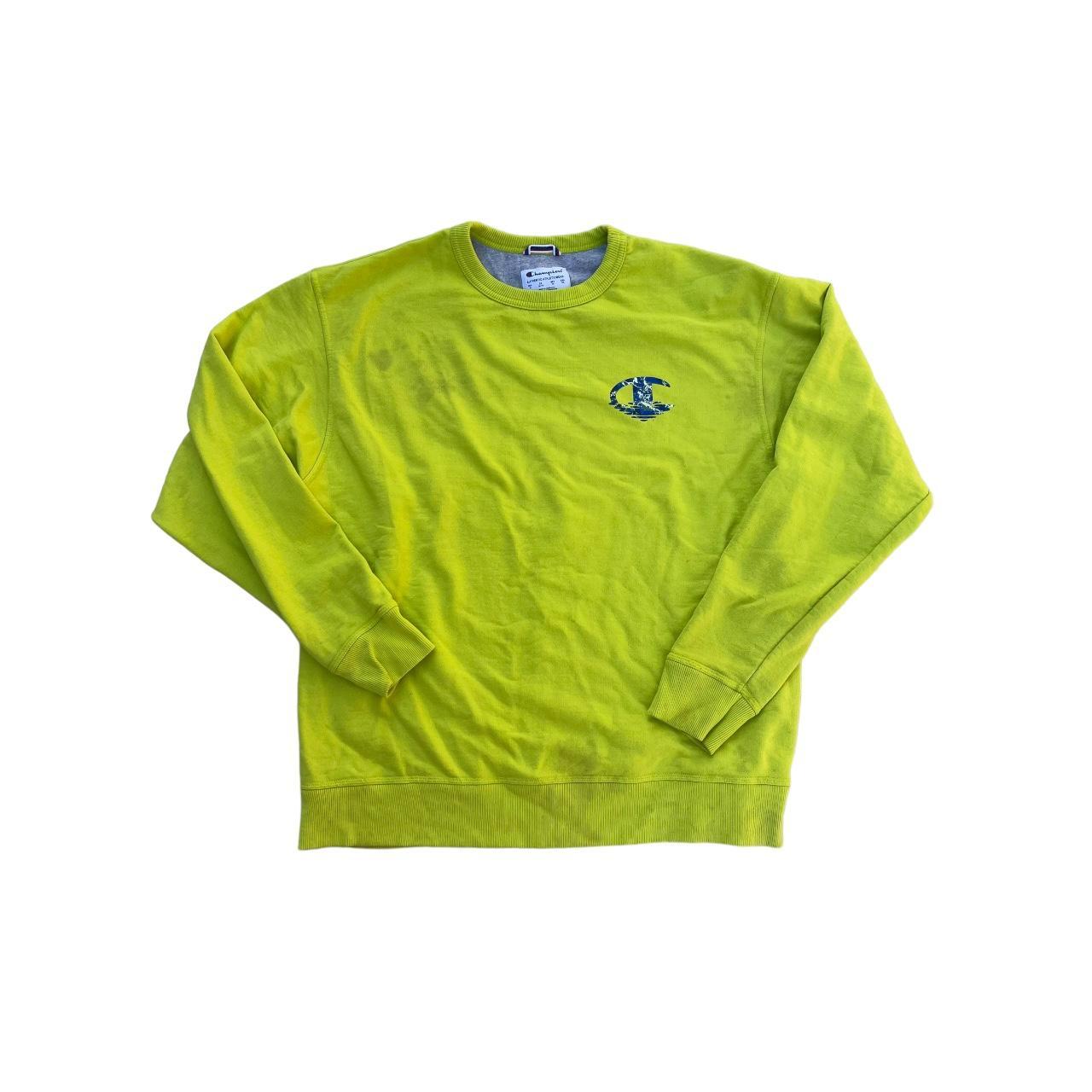 Champion sweater lime green sale 50