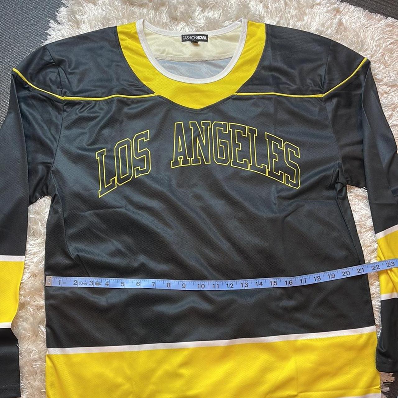 Los Angeles Hockey Jersey - Black/Yellow, Fashion Nova, Screens Tops and  Bottoms