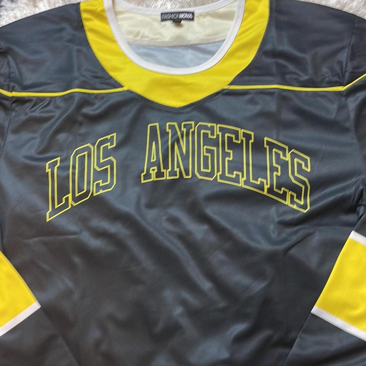 Los Angeles Hockey Jersey - Black/Yellow, Fashion Nova, Screens Tops and  Bottoms