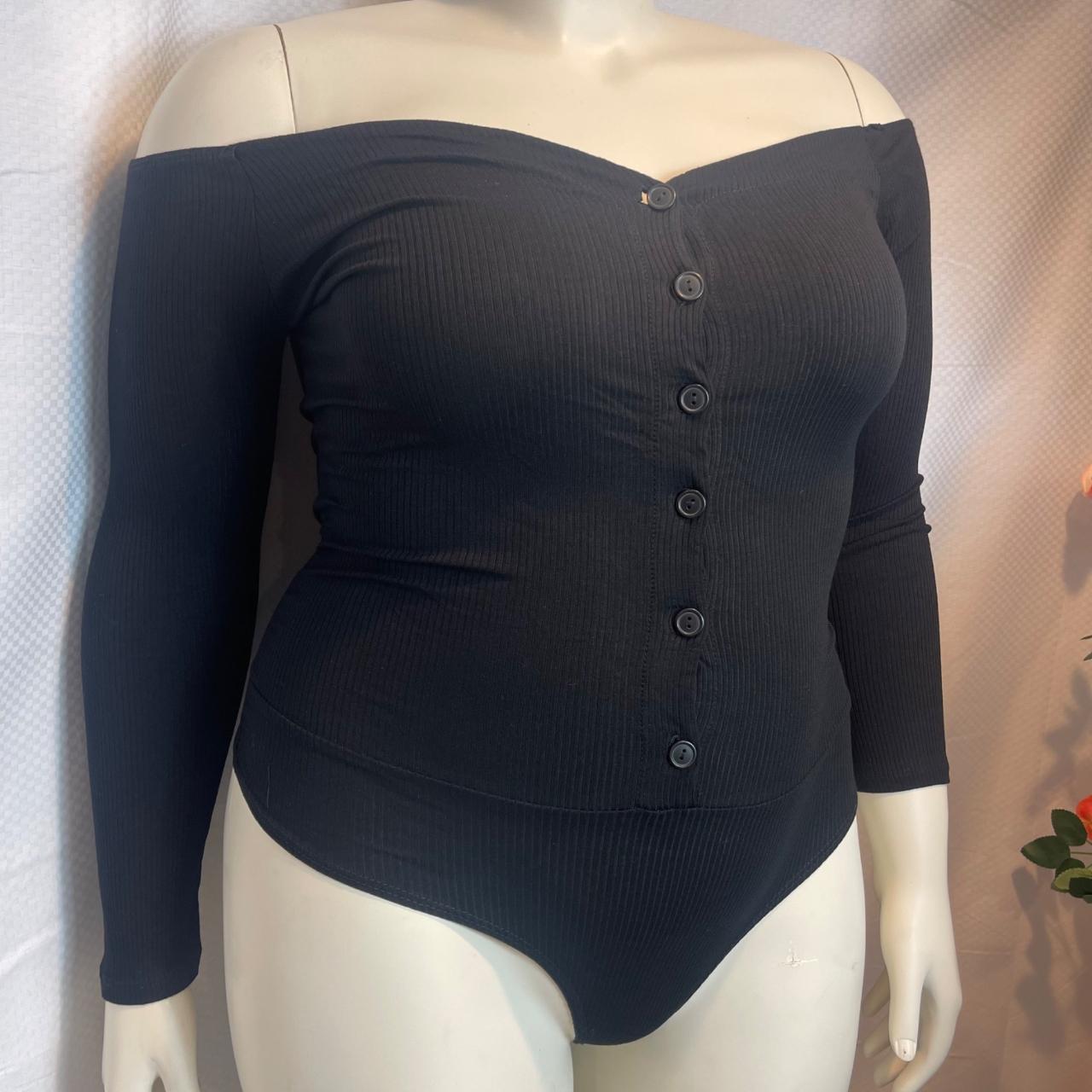 Fool In Love Off Shoulder Bodysuit Black Size 2X - Depop