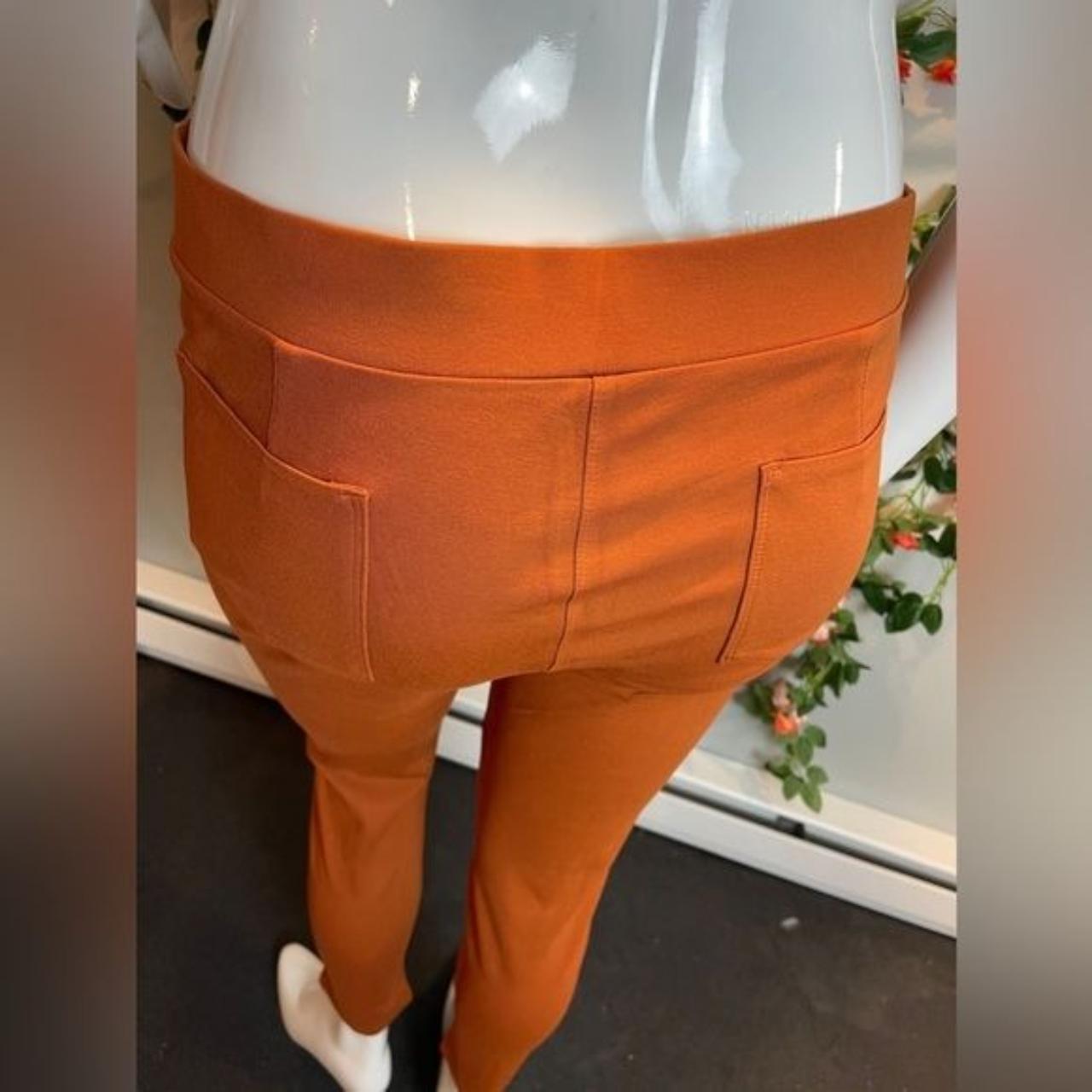 Burnt Orange Women Casual Leggings Pants Size XL - Depop