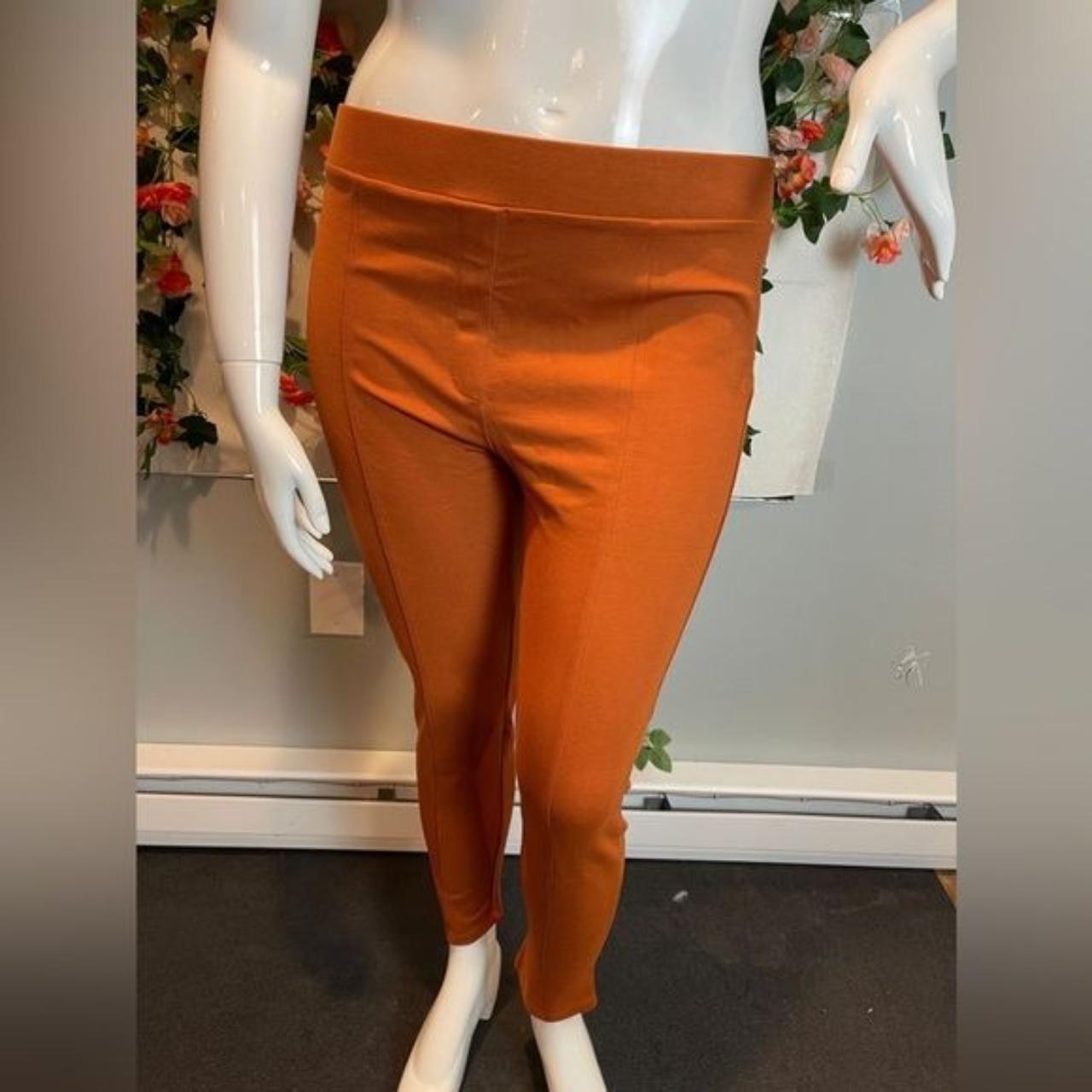 Burnt Orange Women Casual Leggings Pants Size XL - Depop