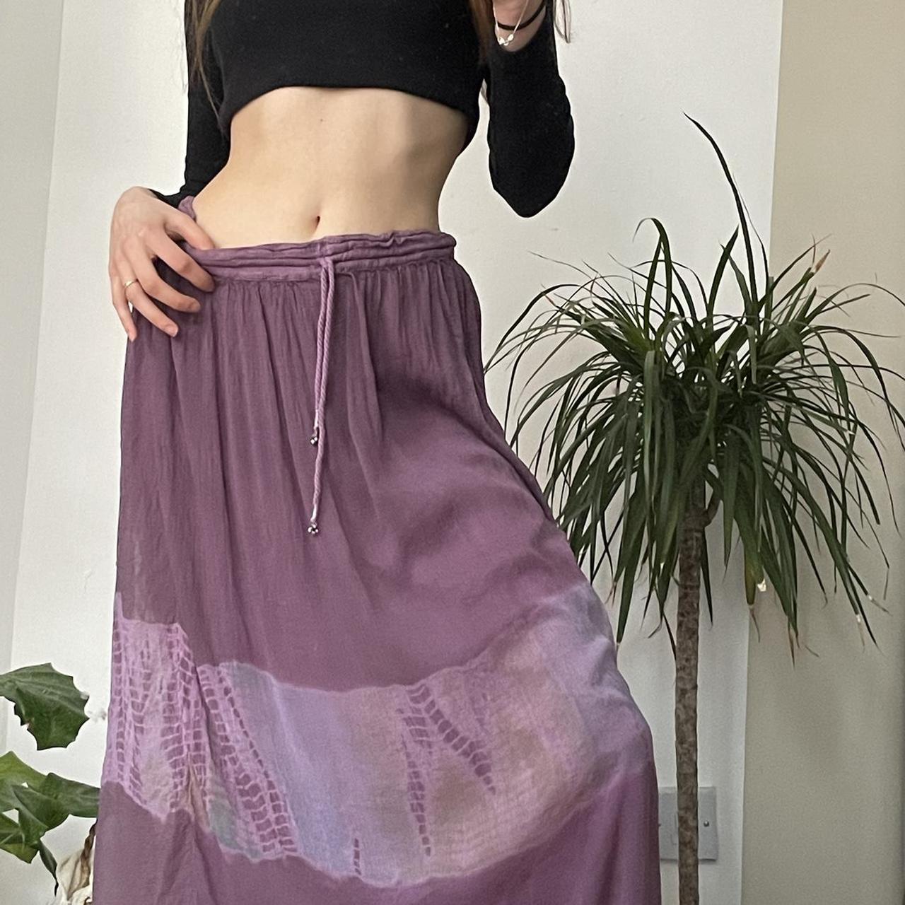 Women's Pink and Purple Skirt | Depop