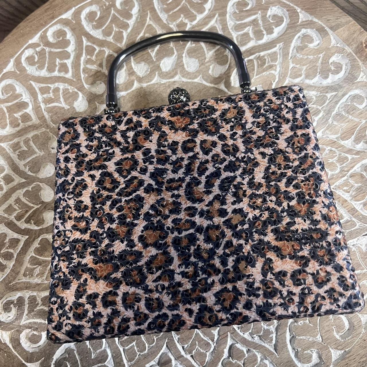 Leopard print box online bag