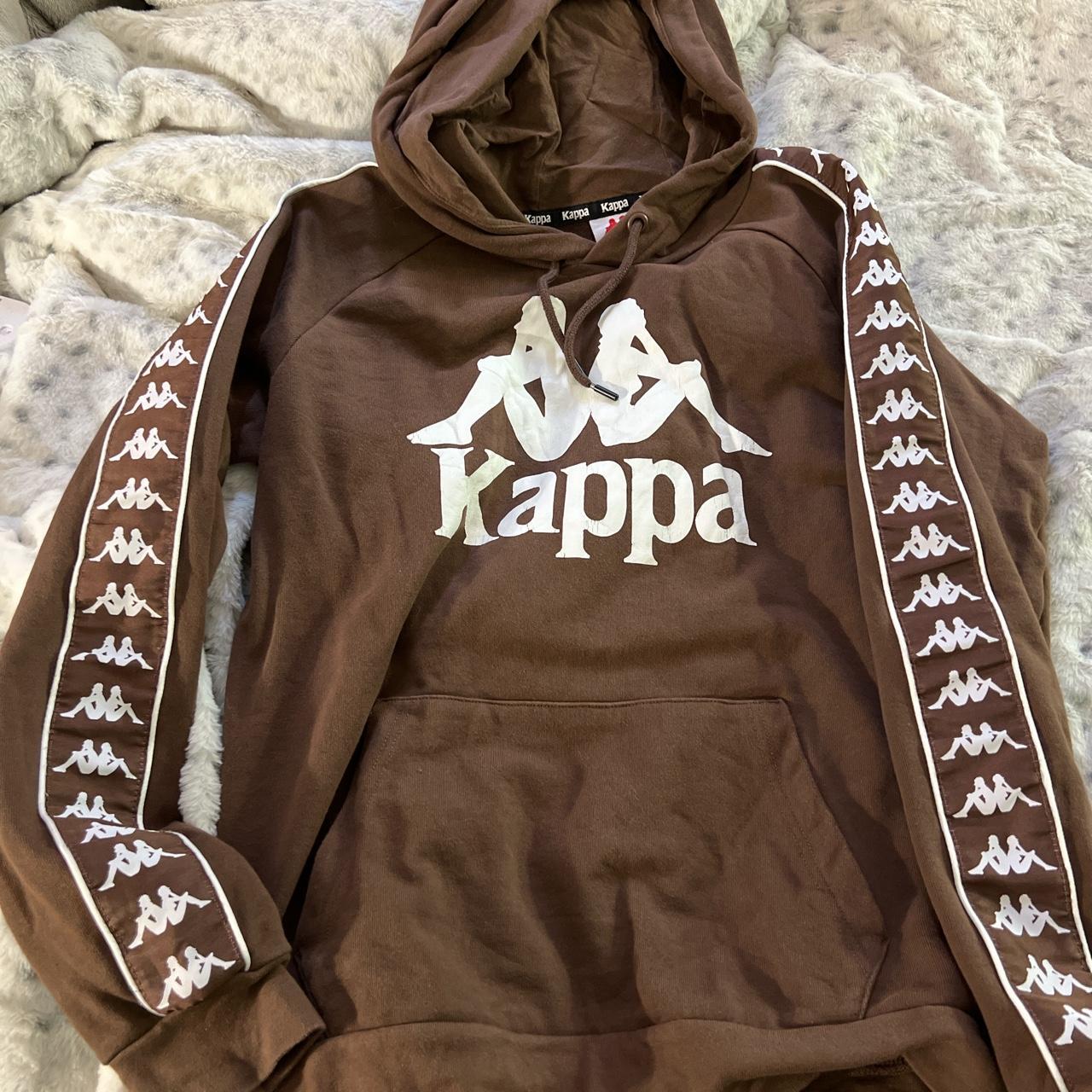 Brown kappa hoodie Only worn 2 and put in the wash... Depop