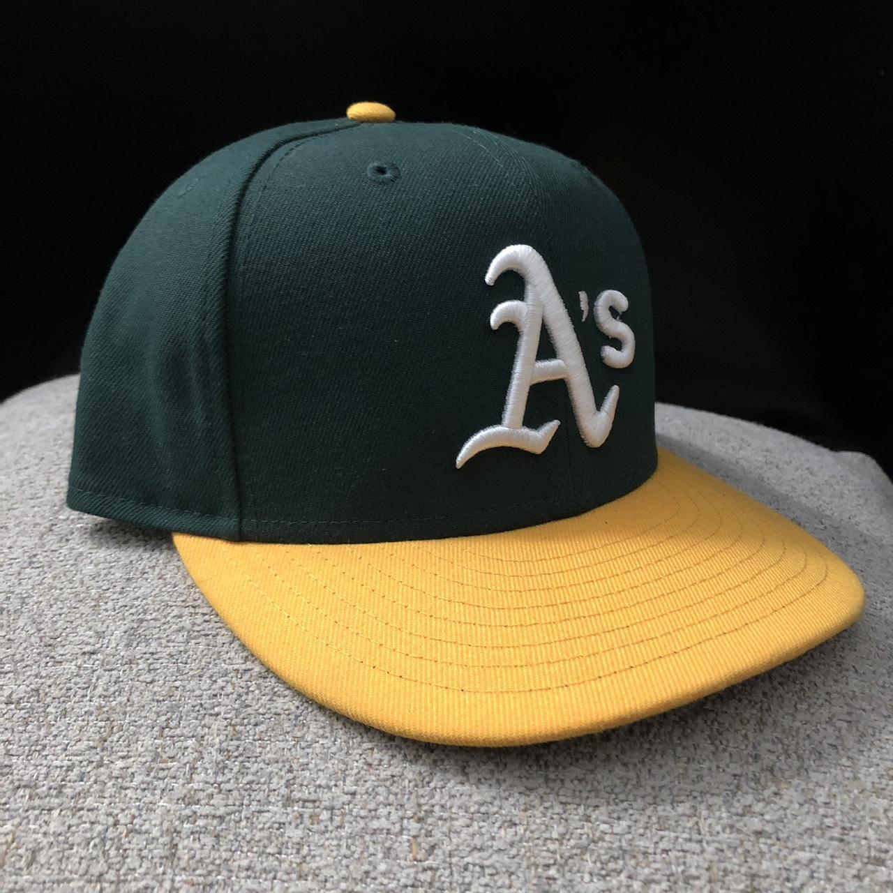 New Era Men's Green and Yellow Hat | Depop