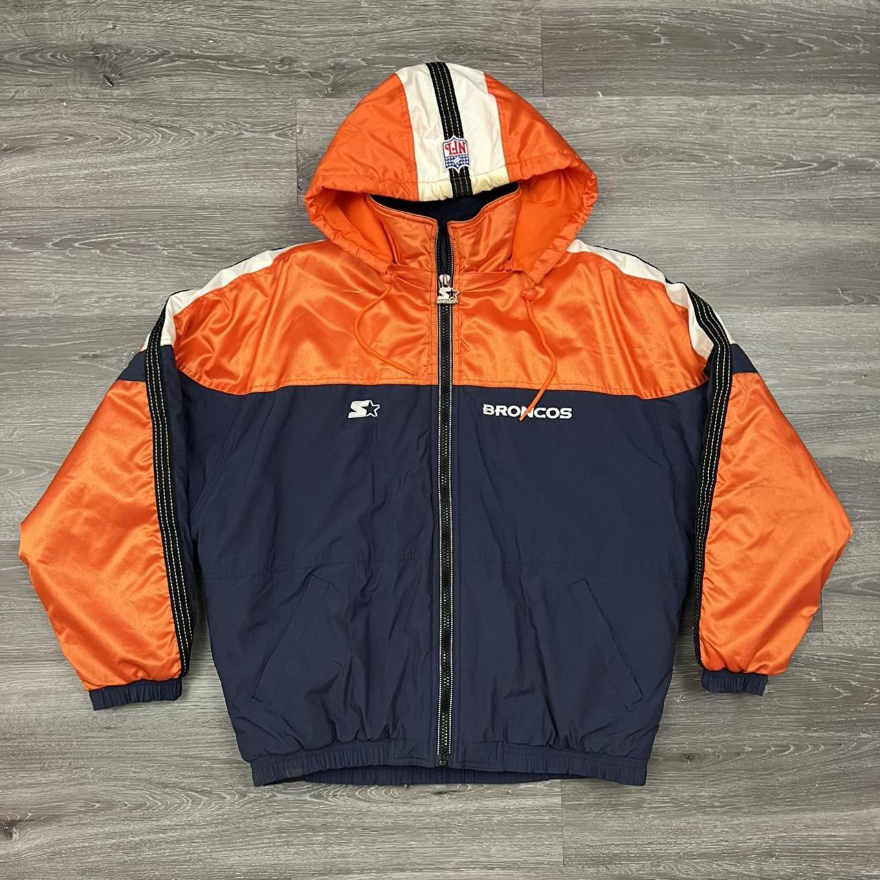 Denver Broncos Jacket Hooded Jacket Starter NFL Jacket Hoodie 