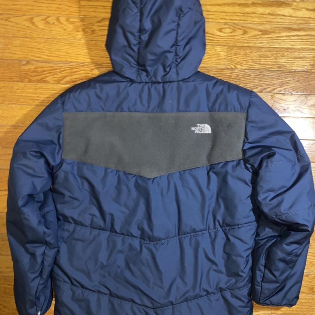 The North Face Men's Navy and Grey Coat | Depop