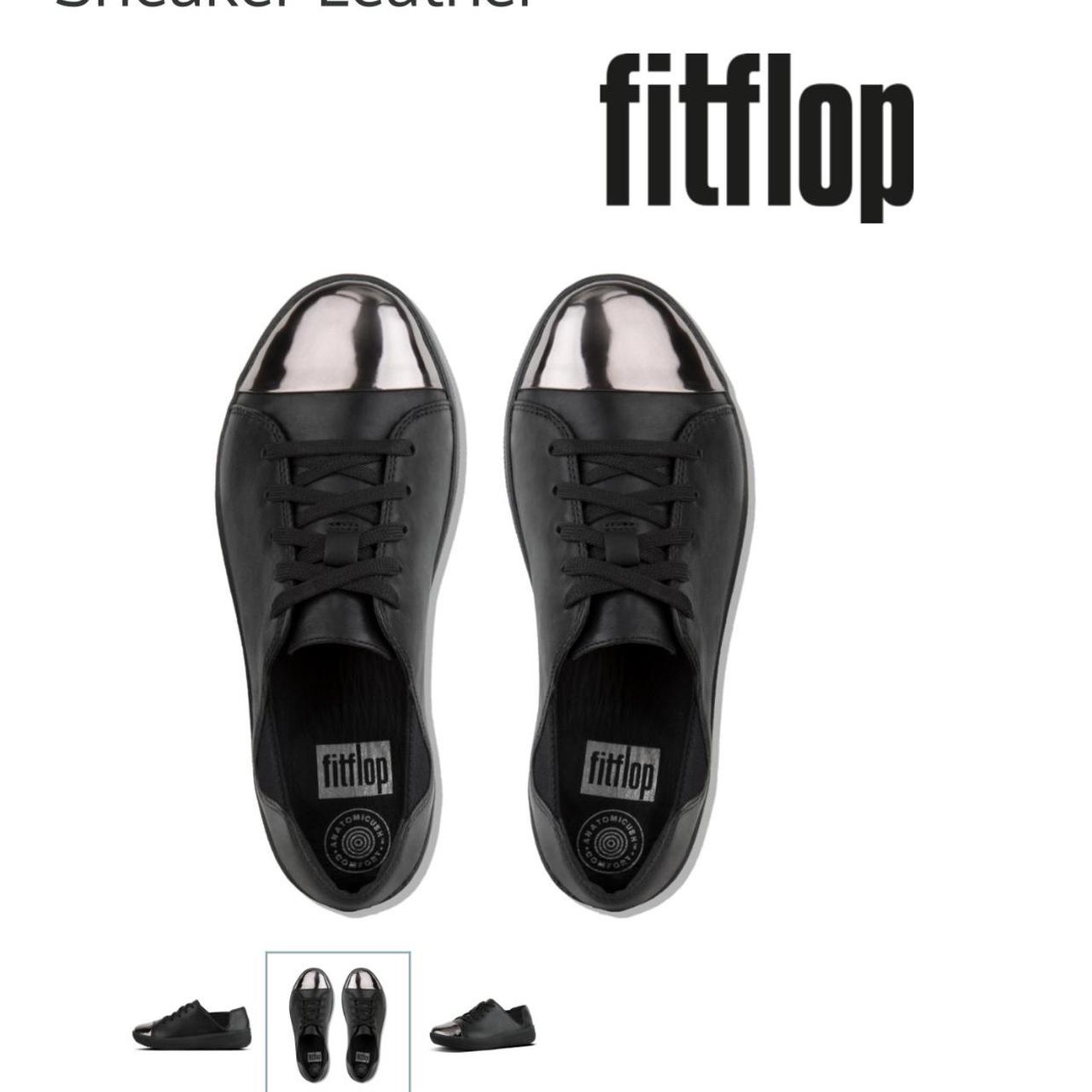 Fitflop F sporty women s Mirror toe black leather