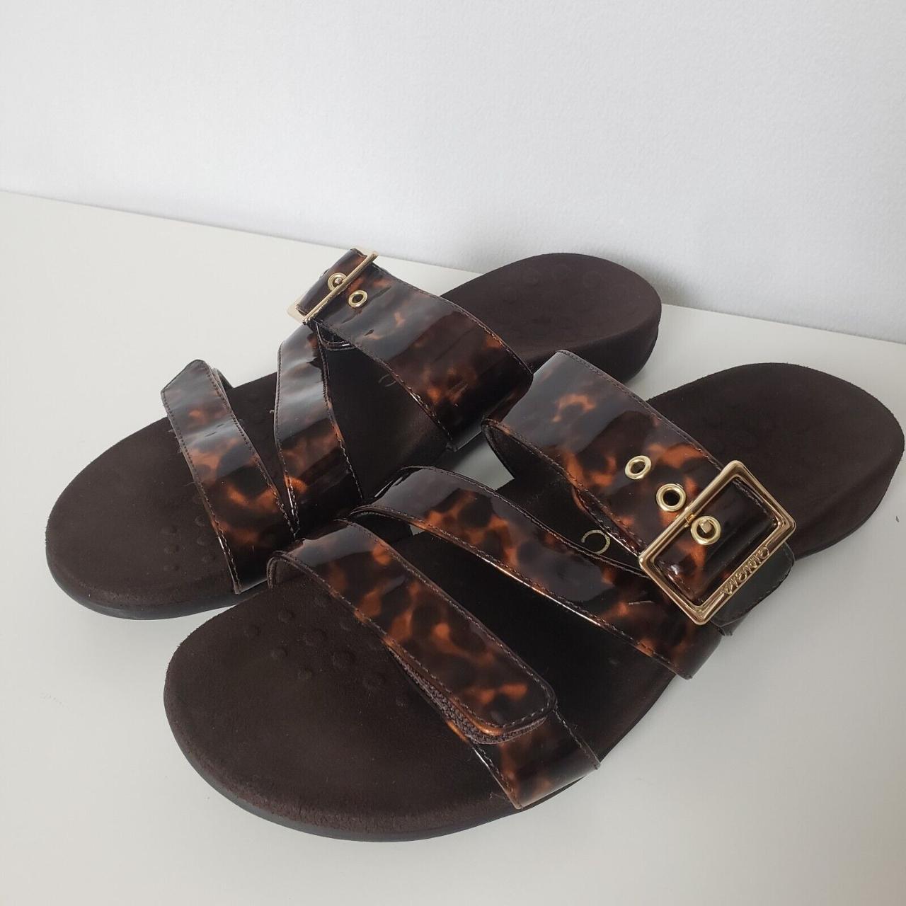 Vionic Womens Skylar Tortoise Shell Sandals Size 9 Depop