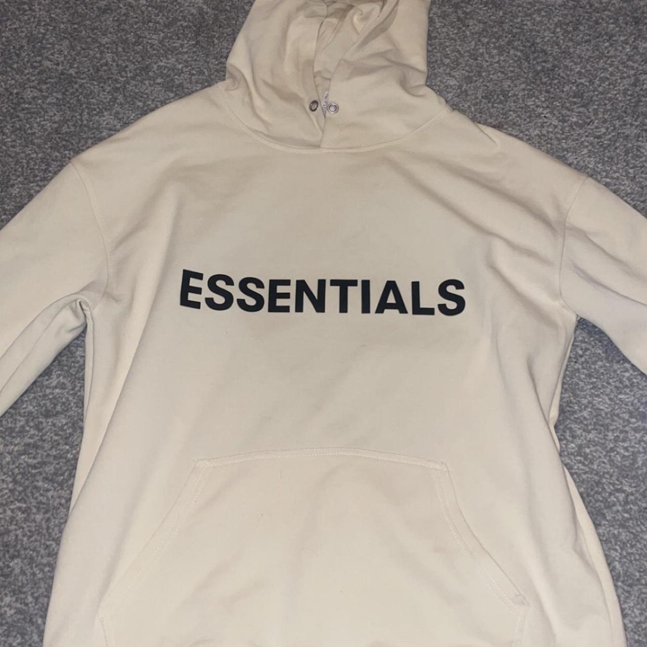 cream essentials hoodie dhgate size medium never worn - Depop