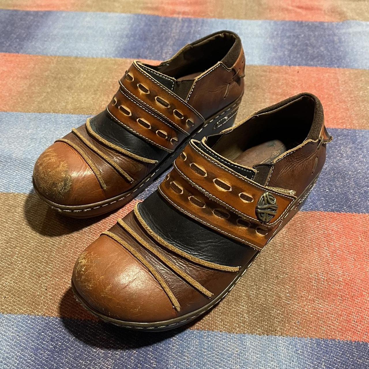 Spring Step L'Artiste Ornate Leather Clogs - Size... - Depop