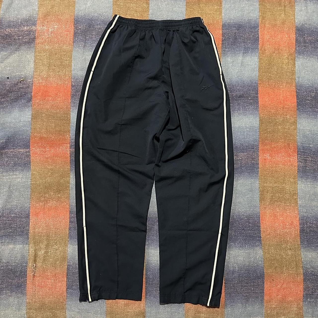 Vintage Y2K Baggy Reebok Navy Sweatpants - Size L... - Depop