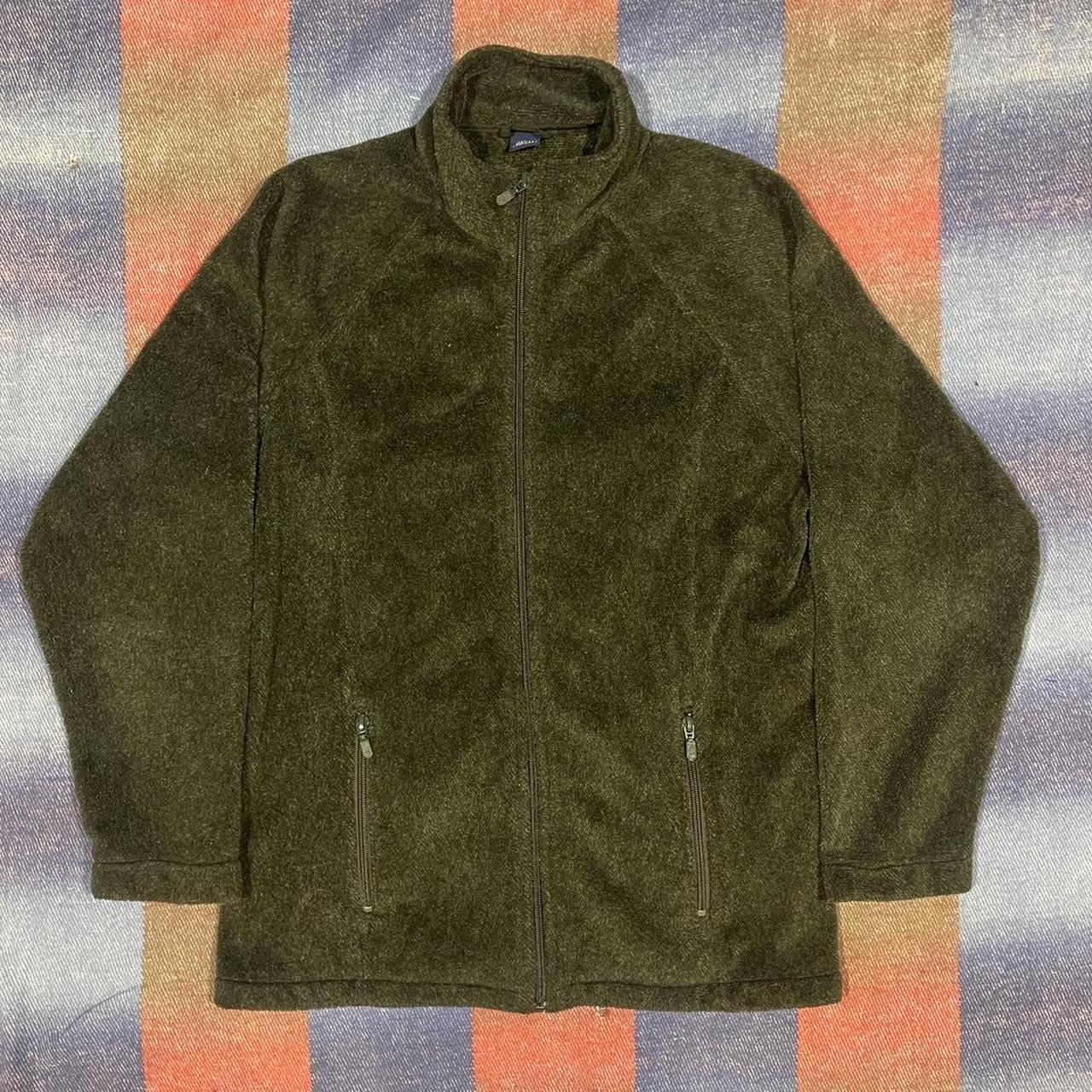 Vintage Lands End Zip Up Fleece Sweater Size L... Depop