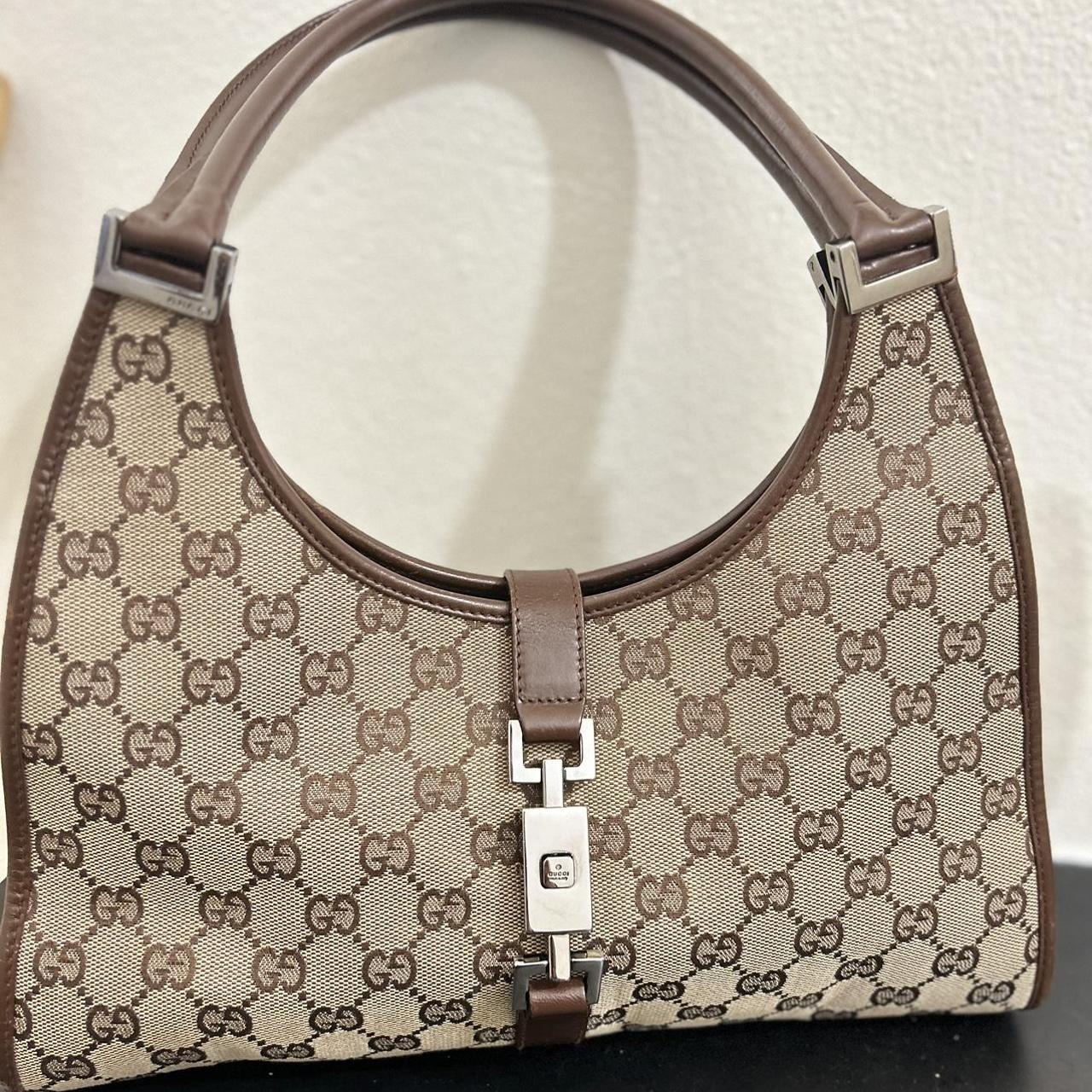 Gucci Women's Brown and Cream Bag | Depop