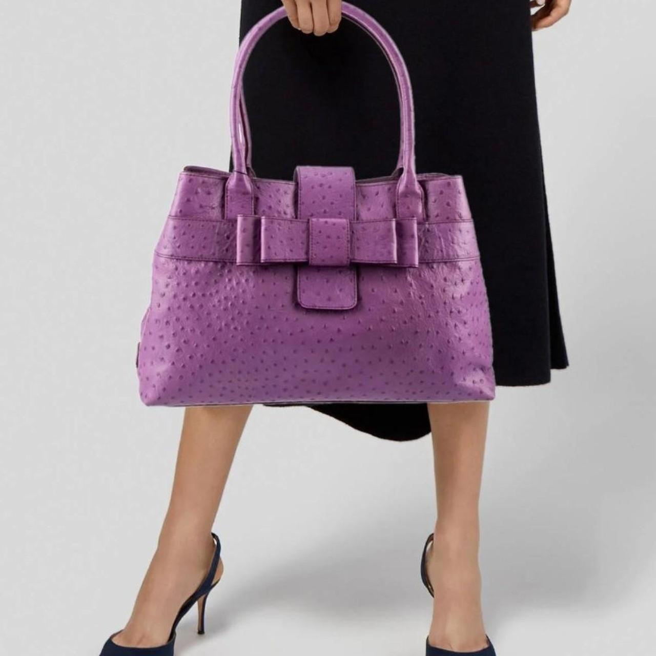 Kate Spade high quality Purple Ostrich Bag