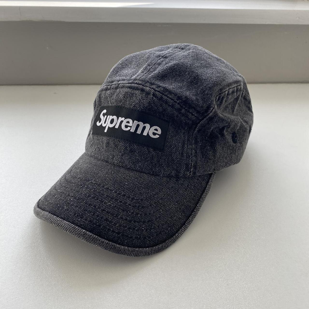 Supreme 20SS Embossed か細い Denim Camp Cap 美中古