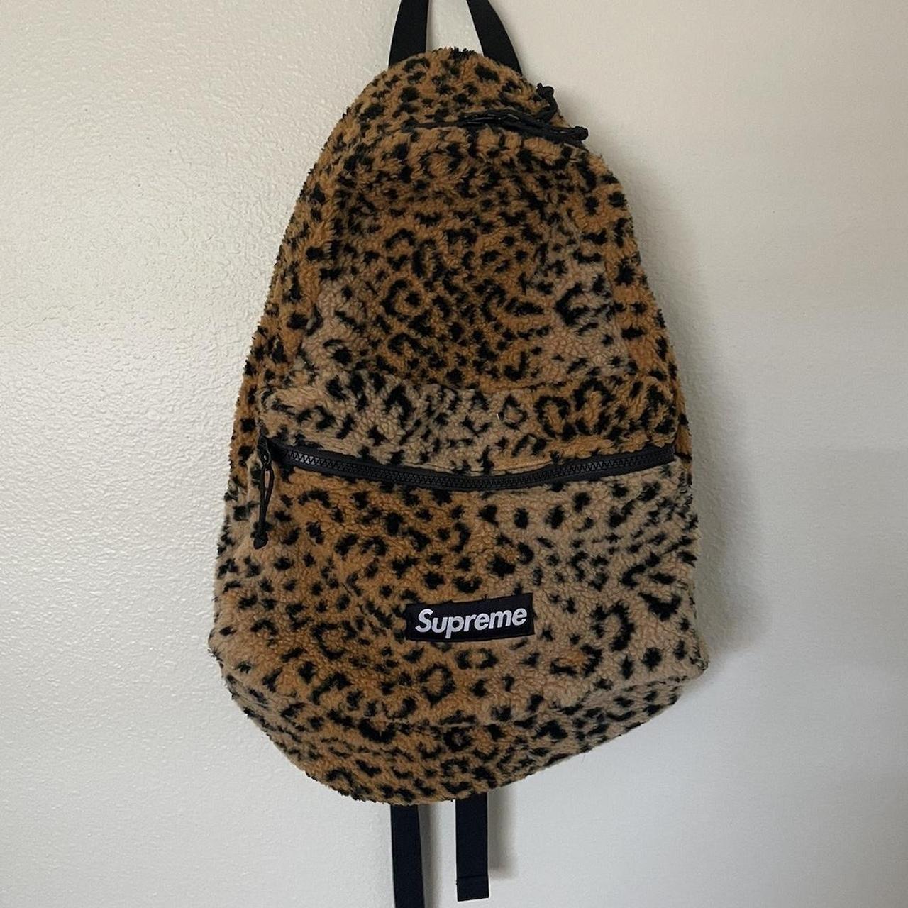 supreme cheetah leopard backpack firm ish but offer Depop