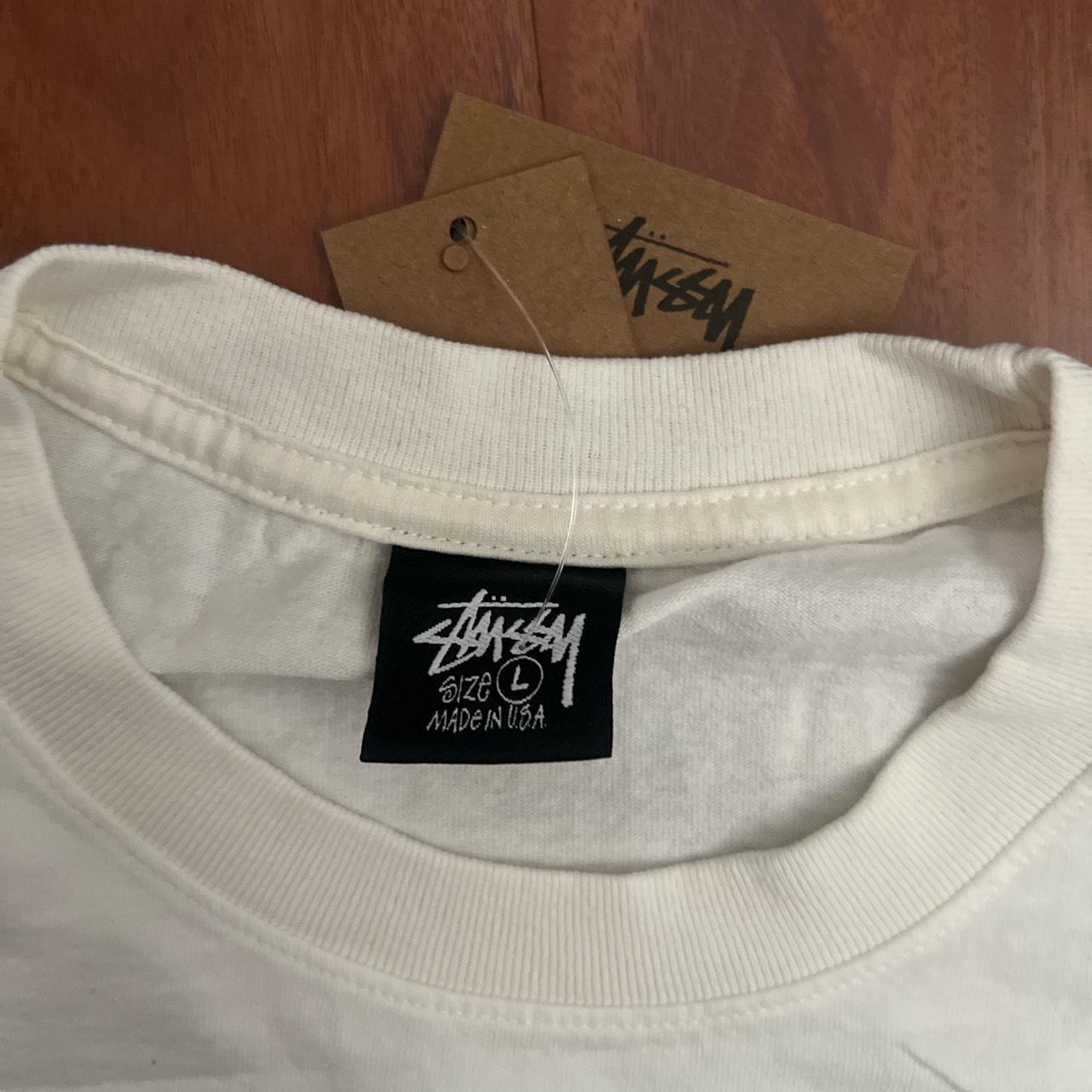 white stussy shirt. brand new never worn with tags.... - Depop