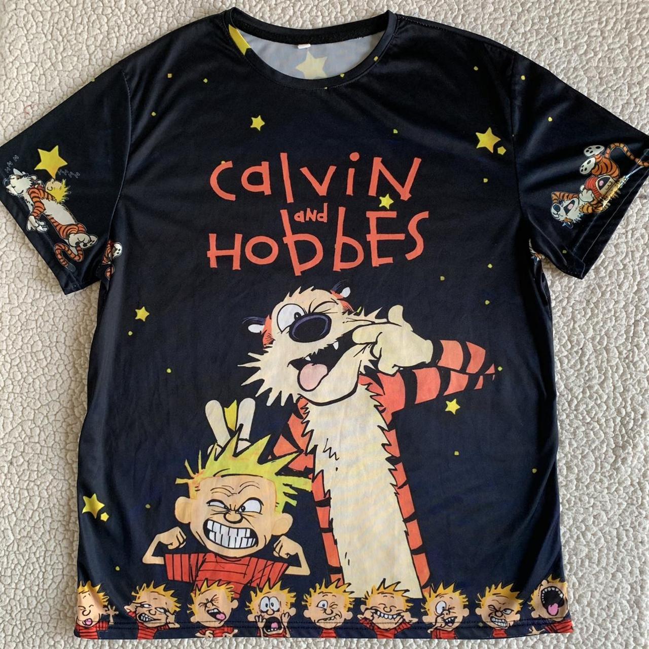 Calvin and Hobbes All over Print shirt same print Depop