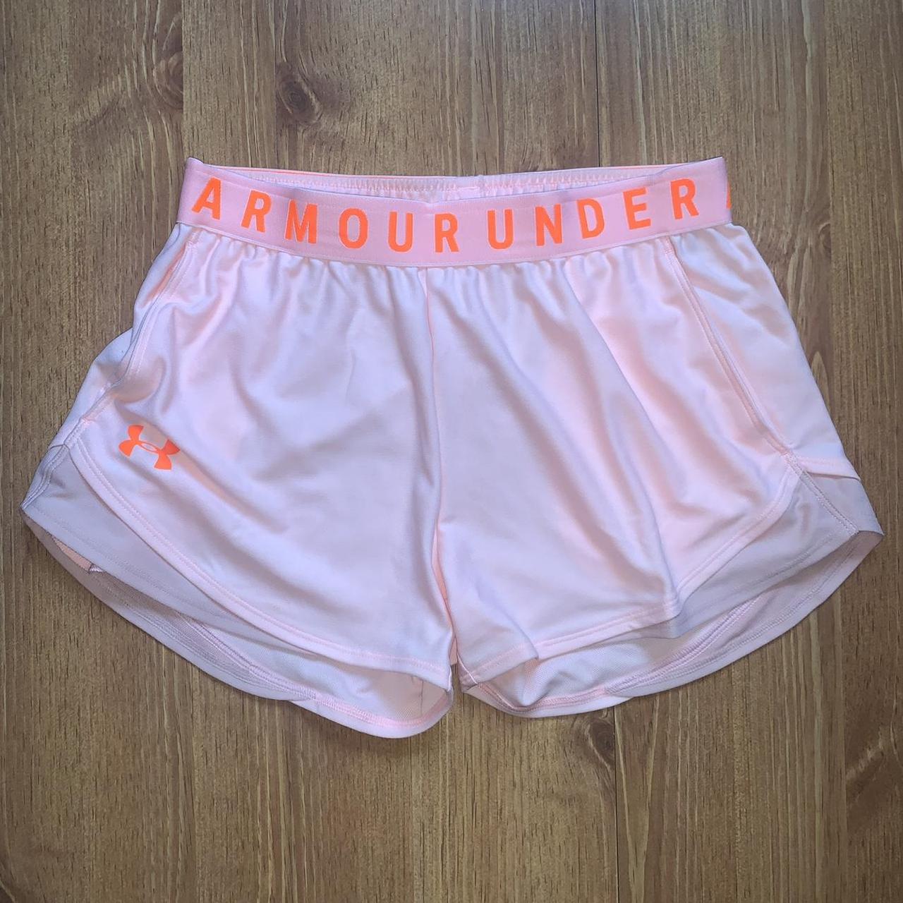 Under Armour pink shorts - size extra small - has - Depop