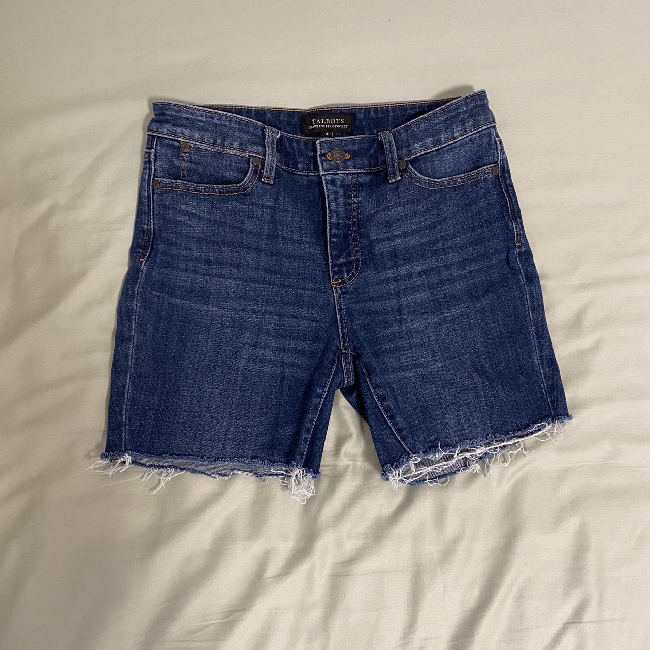 talbots dark wash jean shorts cutoffs ⭐️ super - Depop