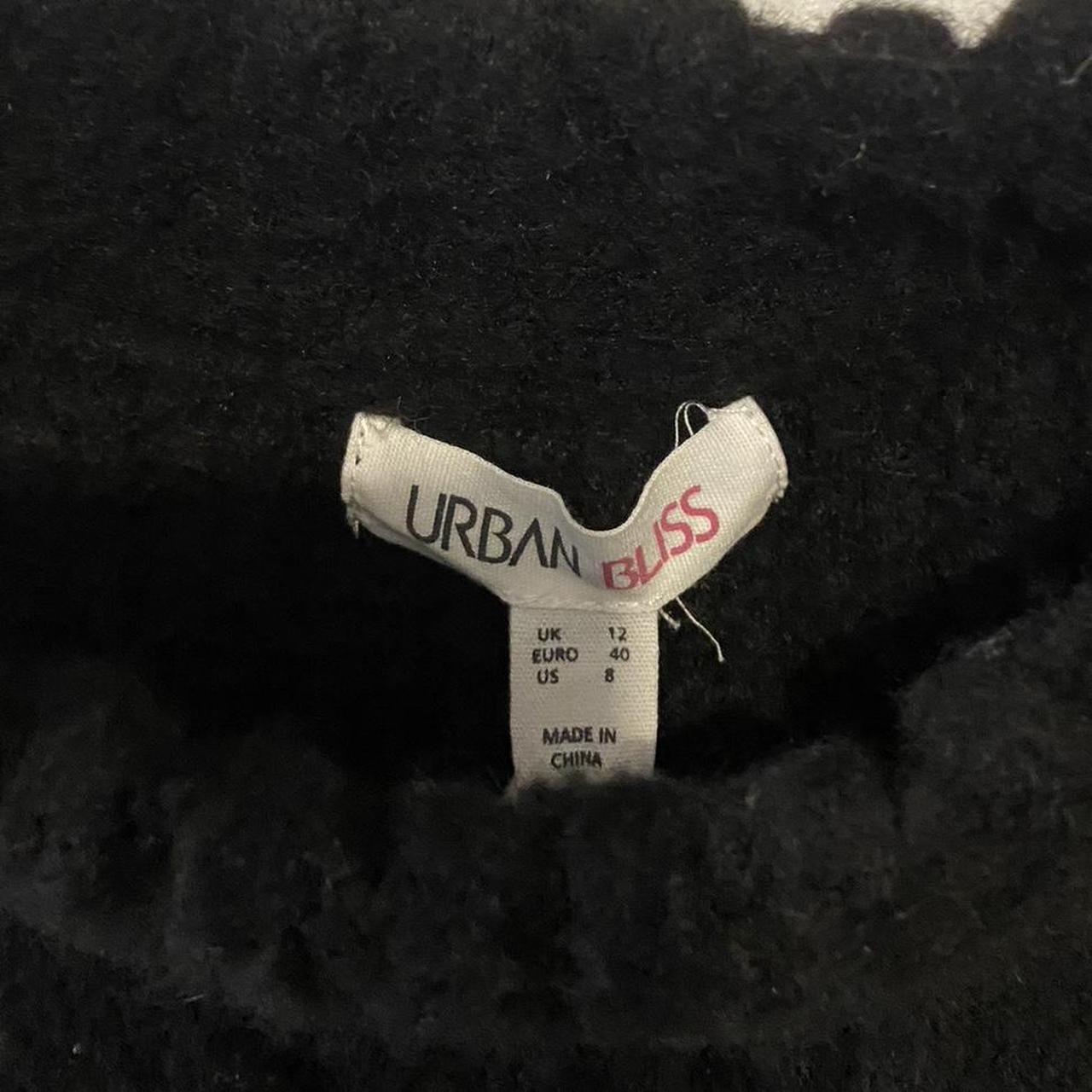 chunky turtleneck knitted black sweater never worn... - Depop