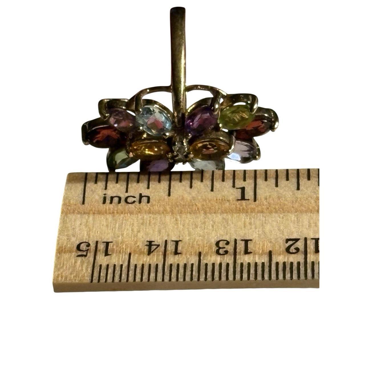 Women's Ring - Gold – Multi Gemstone Ring Sterlin… - image 7