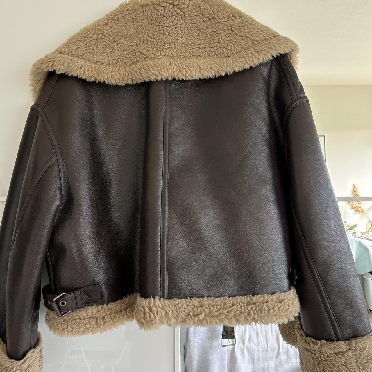 Zara Bikerjacke Zara Jacke Mit Fellkragen Leather Jacket Zara