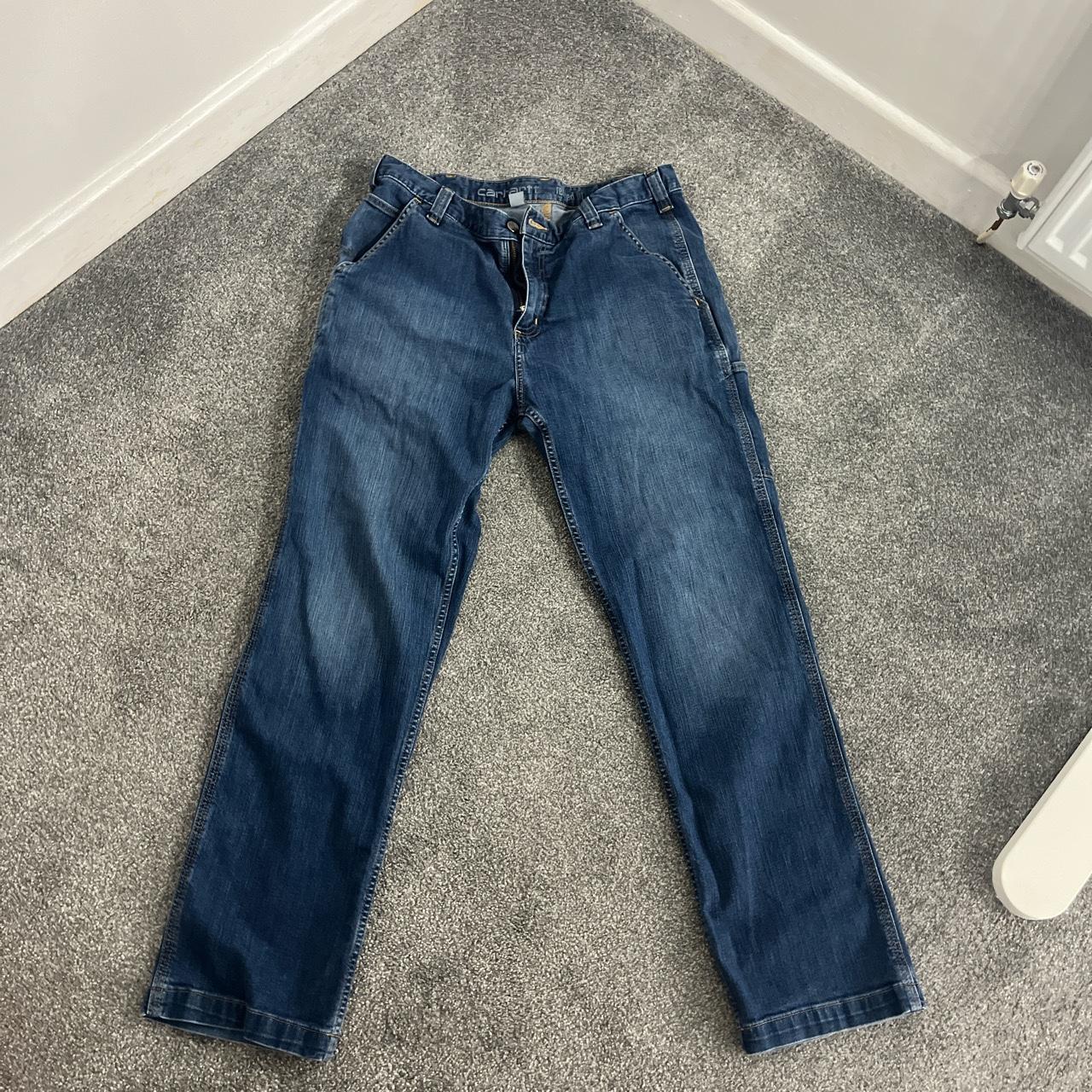 carhartt carpenter jeans rugged flex 36x32 relaxed... - Depop