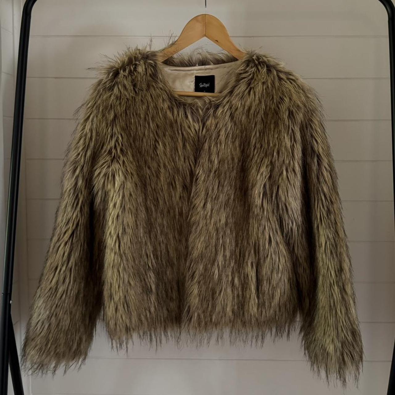 SPORTSGIRL faux fur jacket Excellent used... Depop