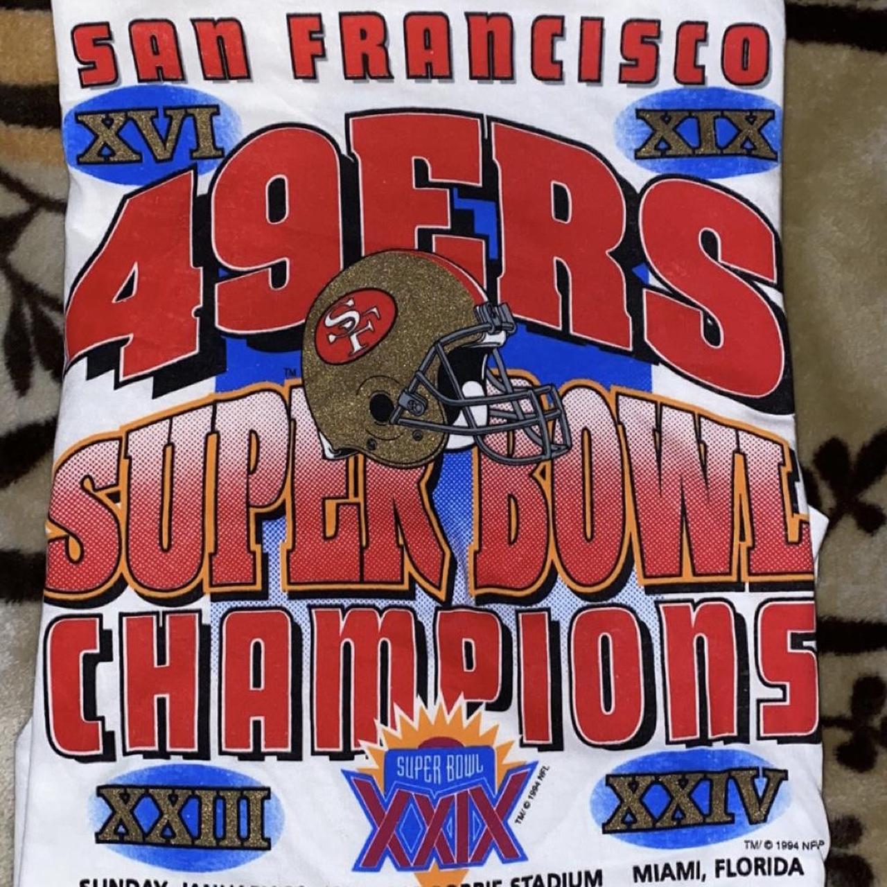 Vtg San Francisco 49ers Super Bowl champions shirt... - Depop