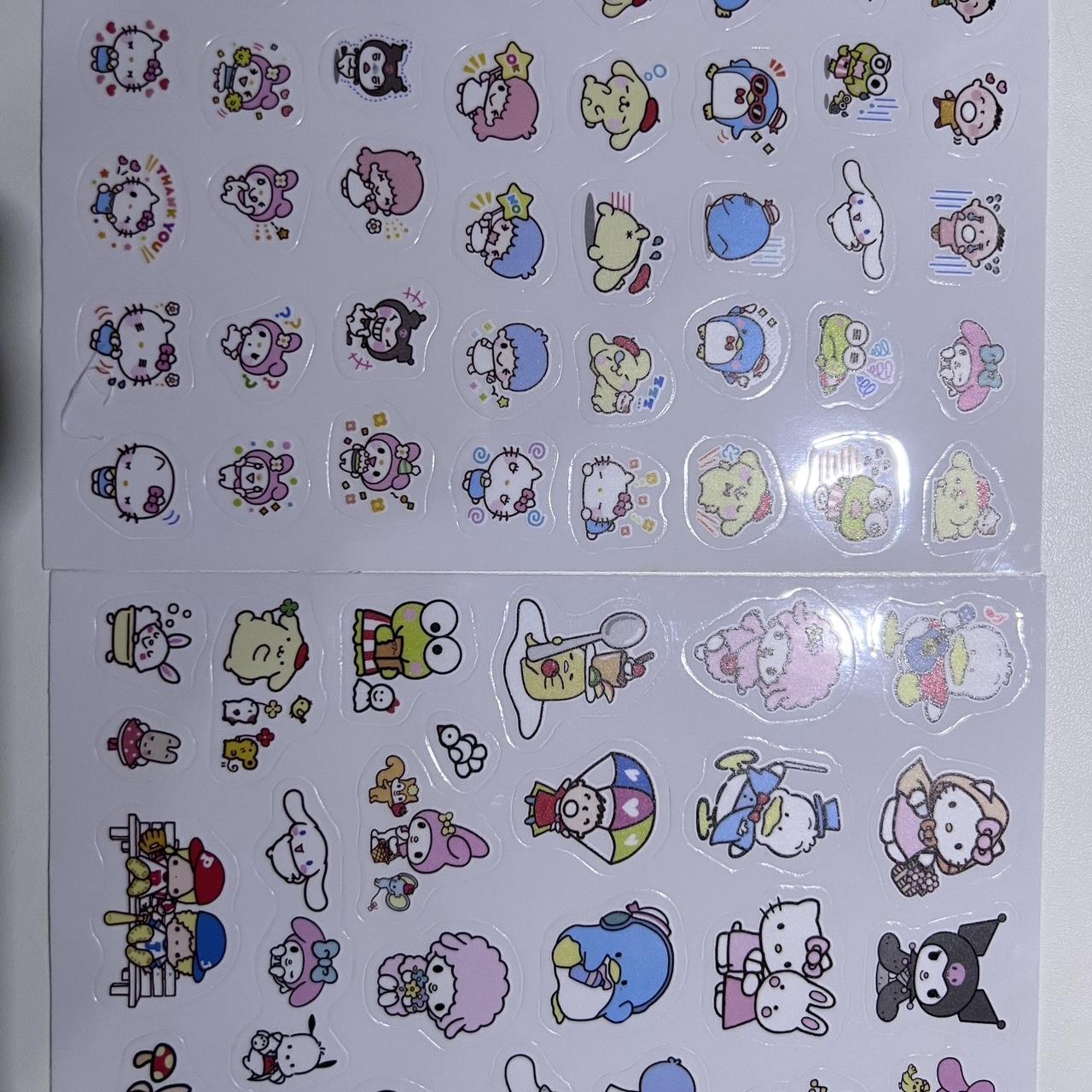 Four pages of Sanrio stickers Super cute - Depop