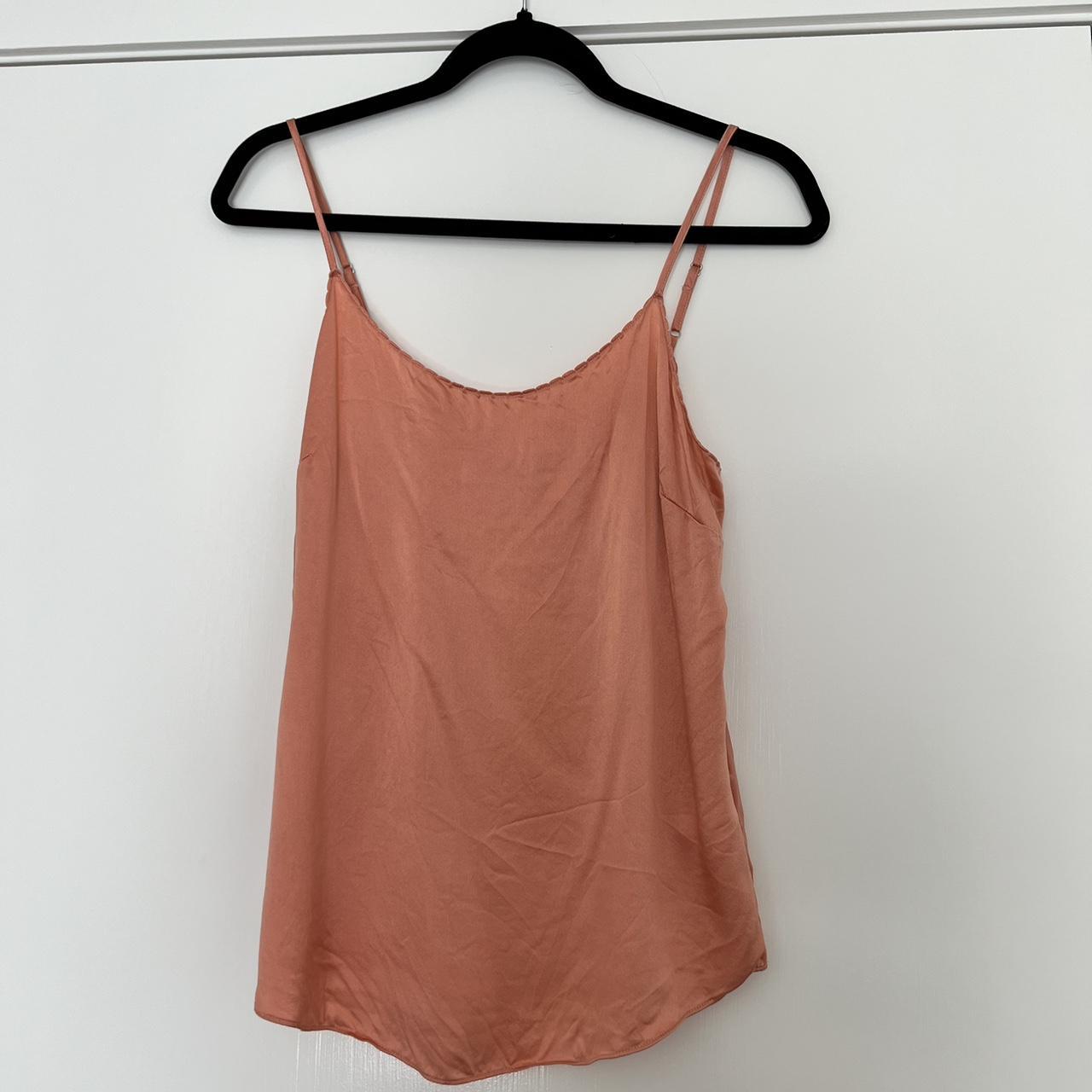 Witchery pink silk cami with scalloped edge Worn... - Depop