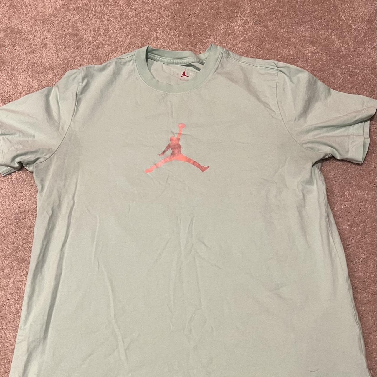 Light blue Jordan Tshirt. Slight stain on back Depop