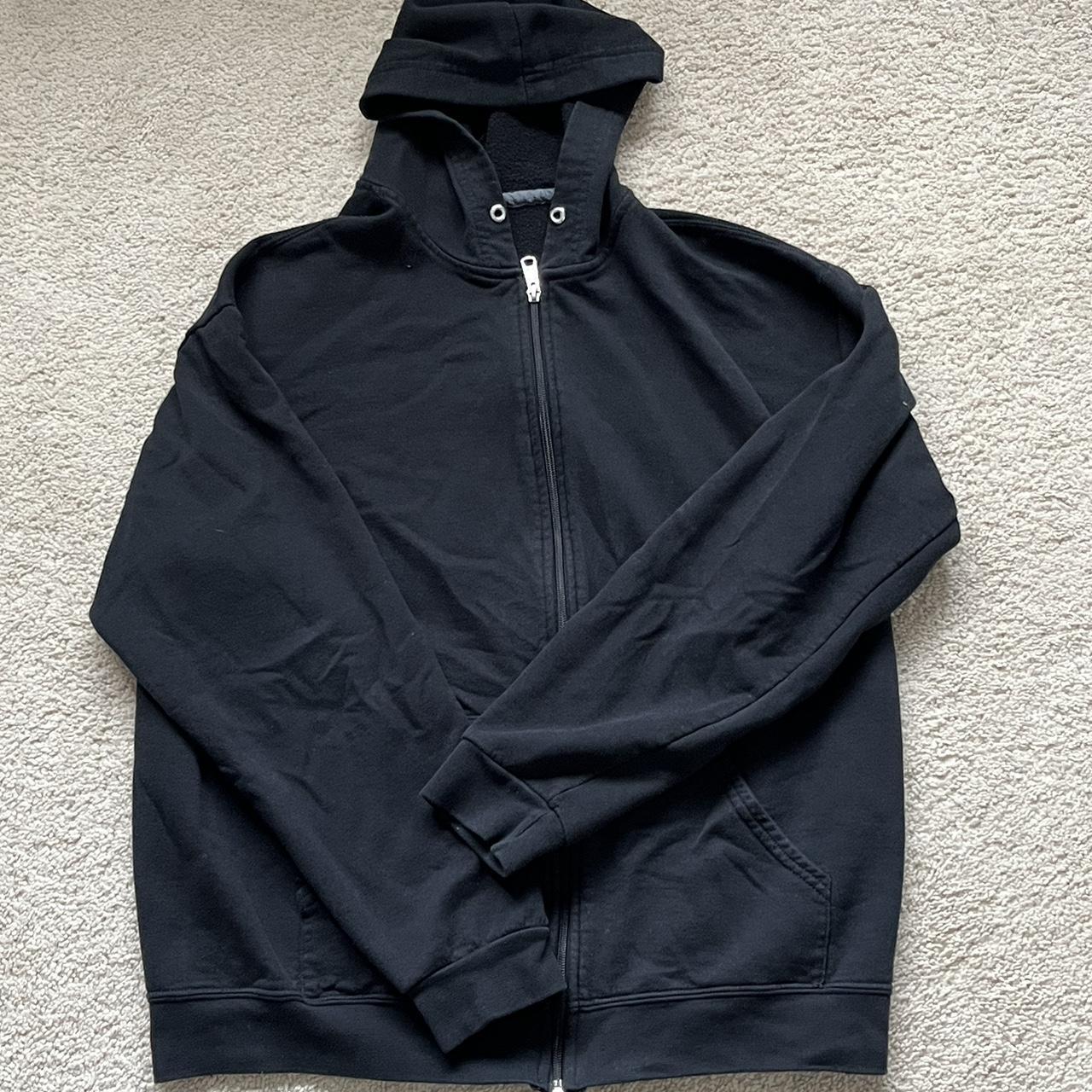 Black zip up without missing string Note: all... - Depop