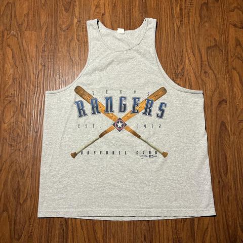 TEXAS RANGERS TANK TOP ⚾️ Thick stitch detail. - Depop